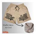 Waffle Shorts for Men Unisex Set of 6pcs with signature design adult size two pockets trendy a d Fashionable Pang Porma Pambahay Ouick Dry. 
