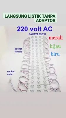 lampu led 3 mata AC Besar langsung listrik 220 volt bisa langsung listrik tanpa adaptor