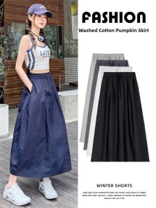 XIANYIJIAO | Chân Váy Dạng A Bằng Cotton Đồ Đi Làm Hình Bầu Dục