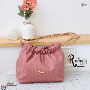 SHOULDER BAG RUBIA Tas Cantik Mewah Lembut dan Lentur dari Bahan Kulit Sintetis Waterproof