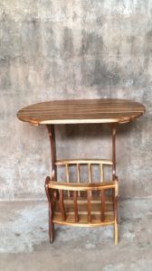 KODANG  โต๊ะวางของ ชั้นวางของไม้สัก วงรี ขนาด กว้าง 39 ซม. ยาว 60 ซม. สูง 60 ซม.  ไม้สักทอง