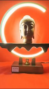 LIGHTING DECORATIVE BUDHDHA STATUE / BUDHDHAR STATUE / LIGHT WITH STATUE / ROUND SHAPE DECORATION STATUE