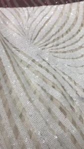 French Net Lace Fabric 2026 High Quality African Lace Embroidered Nigerian Sequins Tulle Lace 5 Yards For Sewing Party Dresses