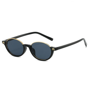 2026 Brand Oval Sunglasses Women Half Frame Letters M Decoration Designer Ladies Shades UV400 Travel Ins Fashion Glasses
