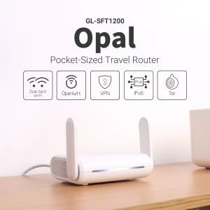 Gl.Inet | GL.iNet GL-SFT1200 (Opal) Secure Travel WiFi - AC1200 Dual Band Gigabit Ethernet Wireless Internet Router