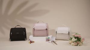 BAGSMART Túi Đựng Đồ Vệ Sinh Cá Nhân Túi Mỹ Phẩm Du Lịch Túi Mỹ Phẩm Nữ Dung Tích Lớn Có Móc Phụ Kiện Đồ Vệ Sinh Cá Nhân Không Thấm Nước Kèm Tay Cầm