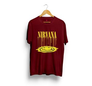 Baju Kaos Band Nirvana Tulisan Kaoa musik kaos combed 30s | Tshirt Ligar24
