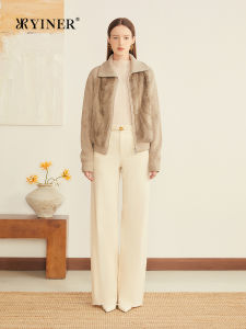 Retro Mink and Wool Patchwork Short Coat