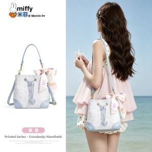 Miffy | Cute Sweet Style Miffy Patterned Barrel Bag