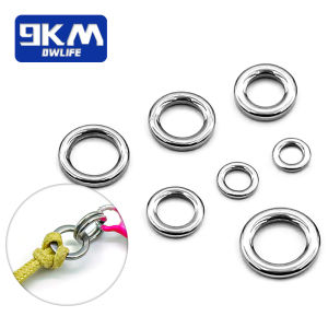20-50Pcs Premium Stainless Steel Fishing Solid Rings Heavy Duty Lure Connector Loop for Saltwater & Freshwater Tackle