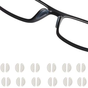 12Pairs Silicone Non-slip Nose Pads D-shaped Glasses Nose Support Long Lasting Eyeglasses Nasal Holder Eyewear Accessories