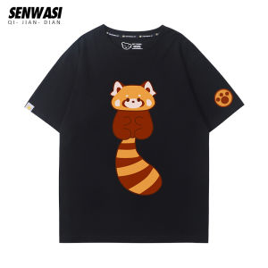 senwdsi | Panda Print Cotton Casual T-shirt
