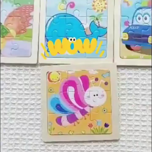 Vipmini Mart Wooden jigsaw puzzle toy children animal puzzle