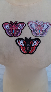 (Per Pcs) AP809 Patch Kupu-Kupu dan Lebah Cantik Dengan Mote dan Payet Cantik