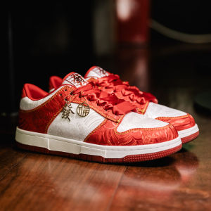 Giày Thể Thao Nam Thông Thường Mr.A Màu Đỏ Thoáng Khí Thoải Mái Phong Cách Trung Quốc Hợp Thời Trang Đế Cao Su Chất Lượng Cao Mũi Tròn Buộc Dây