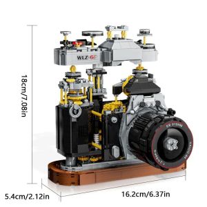 Creative Expert MOC WLZ-6F Vintage Camera Film Slr Camera Vidicon Model 1027PCS Building Blocks Brick Puzzle Toys for Gift