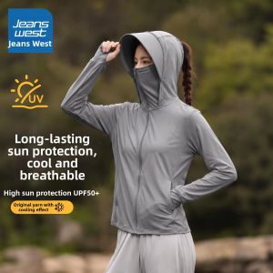Jeanswest | Sunscreen Clothes Large Brim Loose Cooling Breathable UPF50+ Women Summer Coat