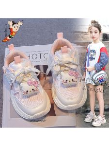 ATONGMU | New Spring Childrens Princess Lace-up Mesh Shoes