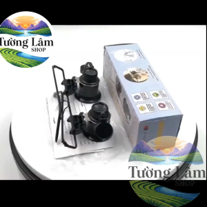 Kính lúp sửa chữa đồng hồ ổ khóa zoom 20x Xem vật từ 5mm đến 15mm (Sát mắt mới xem được) Có đèn Led