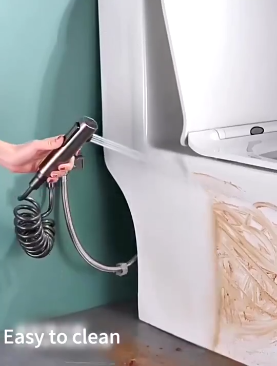High Pressure Handheld Bidet Spray Toilet Set With Multi Functional Faucet Toilet Flusher Bathroom