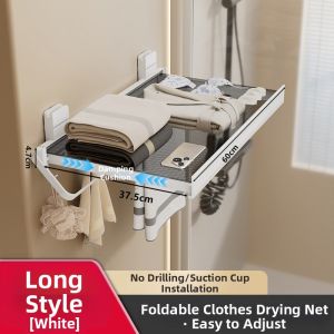 Foldable and Extendable Invisible Balcony Clothes Rack