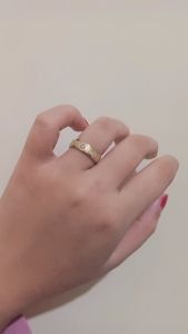 Cincin Titanium Original Couple Pasir Emas Permata PROMO Free Box Cincin