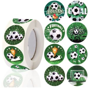 500pcs Green Soccer Stickers Football Themed Paper Sticker for Boys Birthday Baby Shower Party Decor Supplies Sports Decor