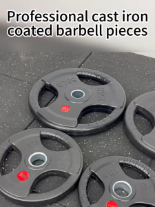 Dumbbell Plate Set Rubber coated cast iron dumbbells Anti-slip and anti-noise design 2.5LB/5LB/10LB/25LB/35LB/45LB adjustable weights Home and commercial fitness equipment Barbell squat deadlift bench press training