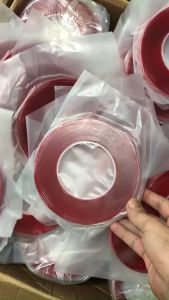 Băng Keo 2 Mặt Dán Bìa Nail Box Móng Mẫu 1 Cuộn Nhỏ Dài 3m Bẳng Keo Tạo Fan Mi Dán Bảng Mẫu Nail Dán Mi _Băng Keo Đỏ Siêu Dính Cuộn 3m