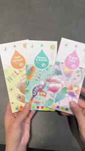 (Tặng Kèm Cọ Vẽ) Tranh Tô Màu Nước Nghệ Thuật Cho Bé Thỏa Sức Sáng Tạo DIY Sách Tô Màu Nén 20 Trang Kích Thước 8x18cm