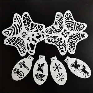 เครื่องมือวาดใบหน้าแบบโปร่งใส ลายตัวอักษรฟุตบอล ลายนกหูกาแล็ปปิ้ง ลายมังกร หิมะ สำหรับขายของในตลาด