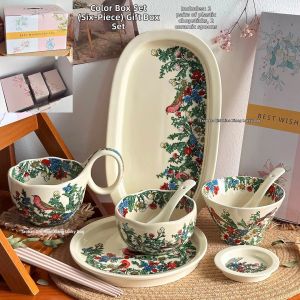 Retro European Style Ceramic Tableware 6-piece Set