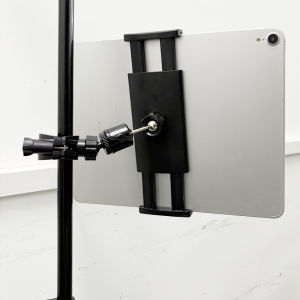 M3 4.7 "-13.5" ที่วางแท็บเล็ตและโทรศัพท์สําหรับขาตั้งไมโครโฟนหมุนได้ 360 องศาสําหรับแผ่นเพลง/สตรีมมิ่งสด