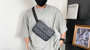 MENSPE กระเป๋าหน้าอกแฟชั่นเอวธุรกิจกระเป๋าสะพายไหล่ข้ามร่างกายน้ำหนักเบากันน้ำกระเป๋าลำลองเงินเอวแฟนนี่แพ็คเข็มขัดวิ่งเหยาะ ๆ สำหรับออกกำลังกายกีฬากลางแจ้ง