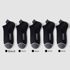 Miiow | Mens Short Socks Thin Antibacterial Sweat Absorbent Anti-Odor Cotton Polyester Blend Summer Sport Style 10 Pairs Per Pack