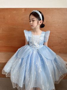 Princess Dress for Girls Glowing Birthday Dress Cinderella Summer New Childrens Dress Tagkita Brand Glowing Princess Dress