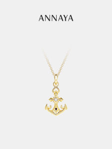 annaya | Anchor Iris Design Pendant Necklace