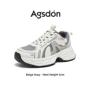 Agsdon | New Platform Sneakers Thick Heel Increase Height