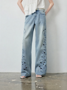 Toyouth | Quần Xòe Mid-waist Voan Carved Flower