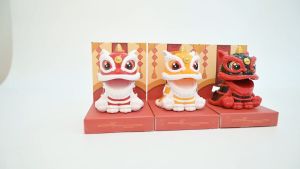 Pajangan Barongsai Dashboard Mobil / Dekorasi Fengshui Tenaga Panel Surya Solar / Singa Matahari 6651