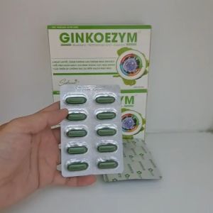 Viên uống hoạt huyết dưỡng não Sakura Ginkoezym tăng cường lưu thông máu lên não - Hộp 3 vĩ x 10 viên