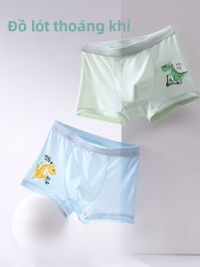 Quần Lót Nam Trẻ Em Ice Silk Cạp Giữa Thoáng Khí Kháng Khuẩn Lưới Mỏng Mùa Hè Quần Lót Trẻ Em Bằng Nylon Thoáng Khí