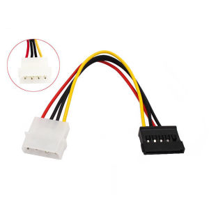 4Pin to SATA HDD Power Cable Big 4 Pin Male to 15Pin Female Plug Convert Adapter Hard Drive Connector Molex SATA Extension Cord