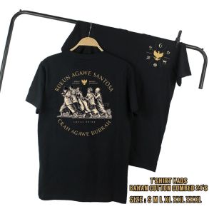 kaos warna hitam terbaru - t shirt lokal rukun agawe santosa