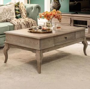 French Style High-End Solid Wood Carved Sofa Small Apartment Living Room Combination Furniture American Style Retro Distressed Three-Person Sofa Bed