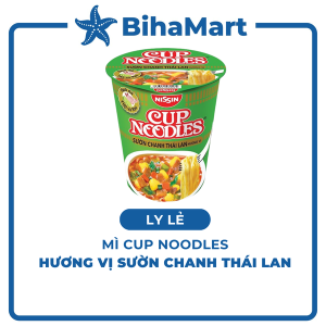 [LY LẺ] - NISSIN - Mì ly Cup Noodles Sườn chanh Thái Lan Mì ly Sườn chanh Thái Lan Cup Noodles Mì Nissin ly (74g/ly)