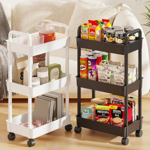 OKK ชั้นวางของมีล้อ 3/4/5ชั้น โครงสแตนเลส ชั้นวางสำหรับห้องน้ำ พร้อมตะขอและล้อเลื่อน โครงเหล็ก