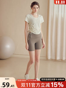 Womens Yoga Fitness Clothes Short Sleeve Set Sporty Training Top Slimming Running Suit Pilates Summer Fitness Outfit