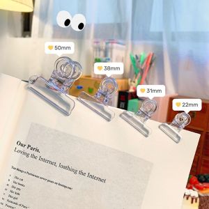 5Pcs Transparent Paper Clip Binder Clip Plastic Food Sealing Clip Bill Holder Bill Long Tail Clip