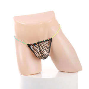 เสื้อผ้าตาข่ายเซ็กซี่ลายตาข่ายยืดหยุ่นกางเกงในผู้ชายผ้าบางกางเกงสามเหลี่ยมความบันเทิงสำหรับผู้ใหญ่